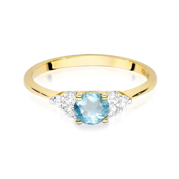Pierścionek Topaz Swiss 0,50ct żółte złoto 375