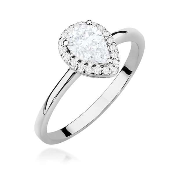 Pierścionek Diament Laboratoryjny 0,65ct białe złoto