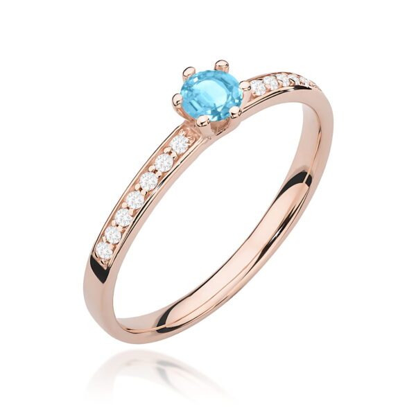 Pierścionek Topaz Swiss 0,15ct różowe złoto