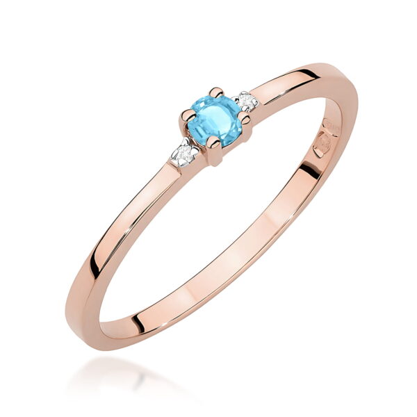 Pierścionek Topaz Swiss 0,15ct różowe złoto
