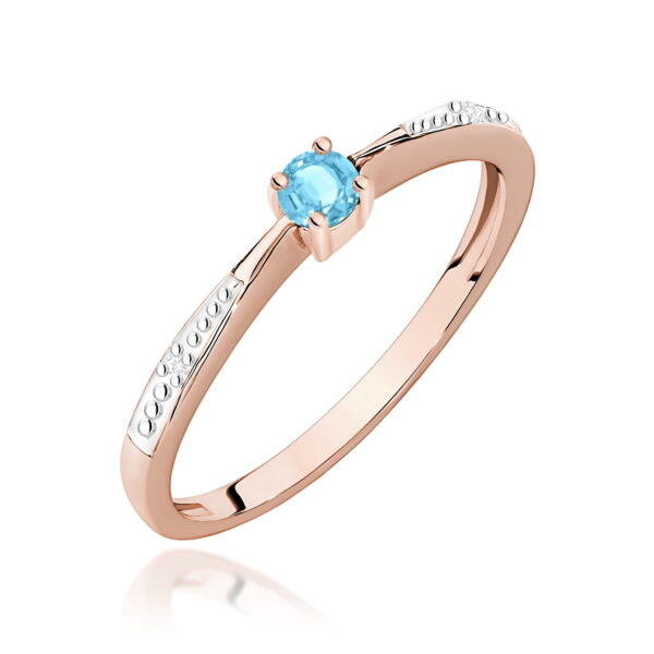 Pierścionek Topaz Swiss 0,15ct różowe złoto