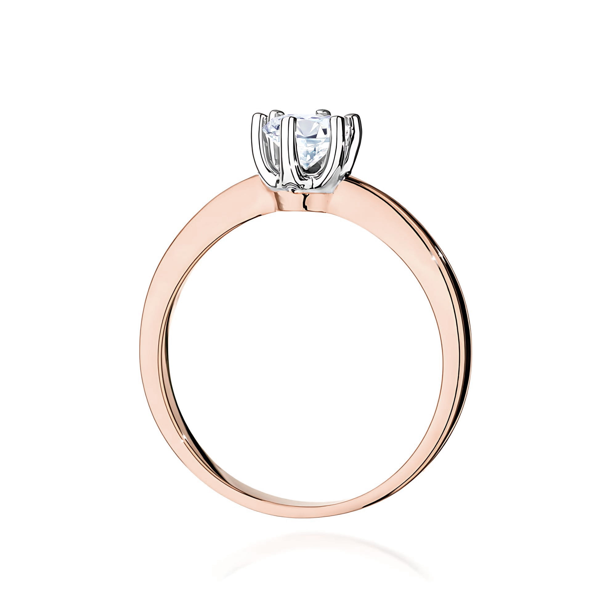 Pierścionek Diament 0,50ct różowe złoto - obrazek 3