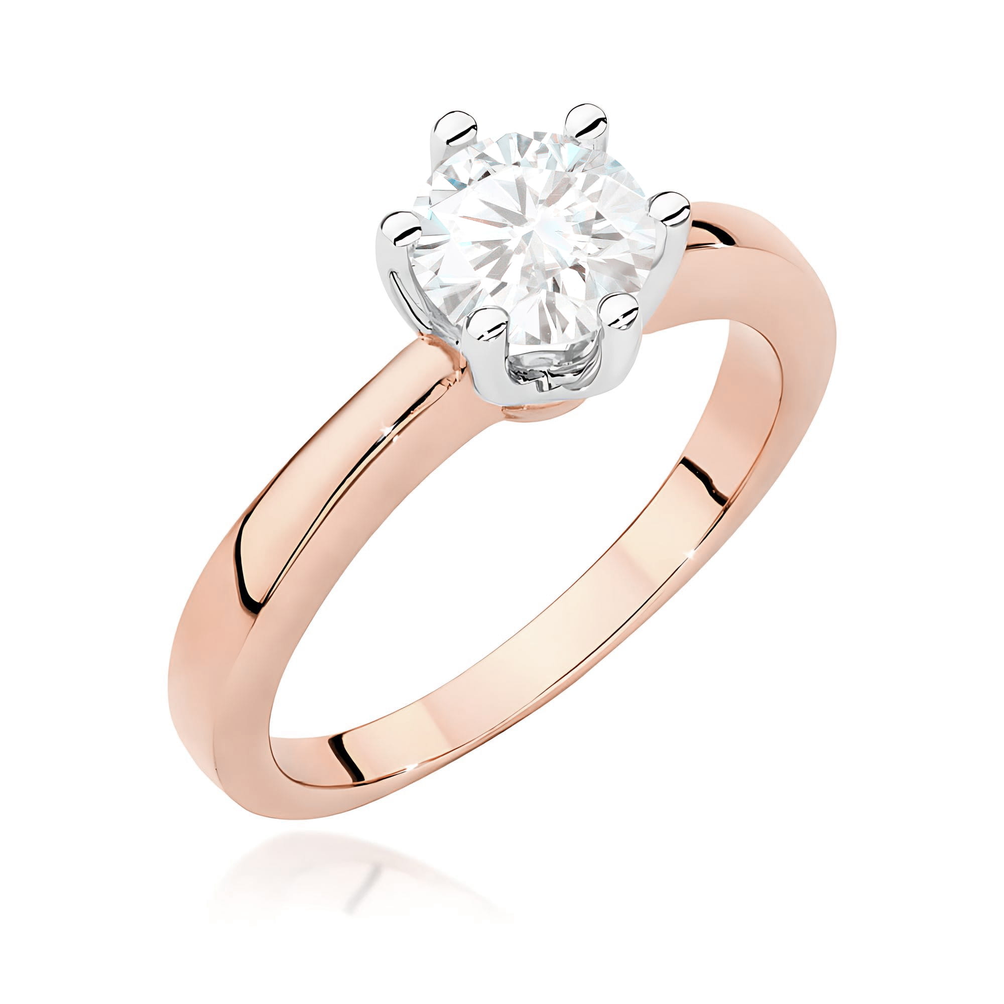 Pierścionek Diament 0,70ct różowe złoto