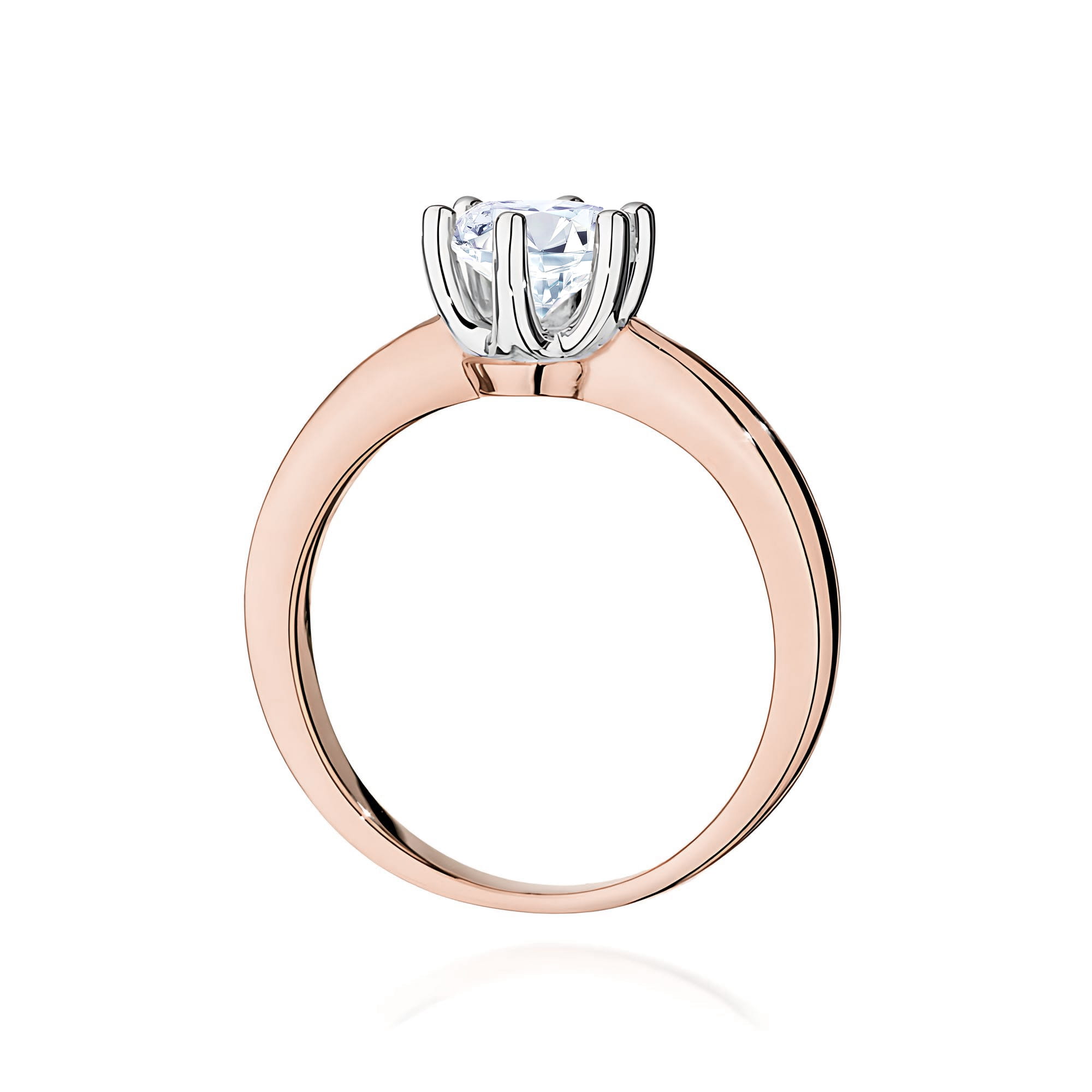 Pierścionek Diament 0,70ct różowe złoto - obrazek 3