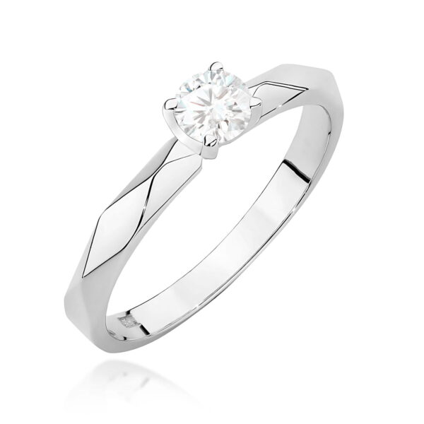 Pierścionek Diament 0,25ct białe złoto