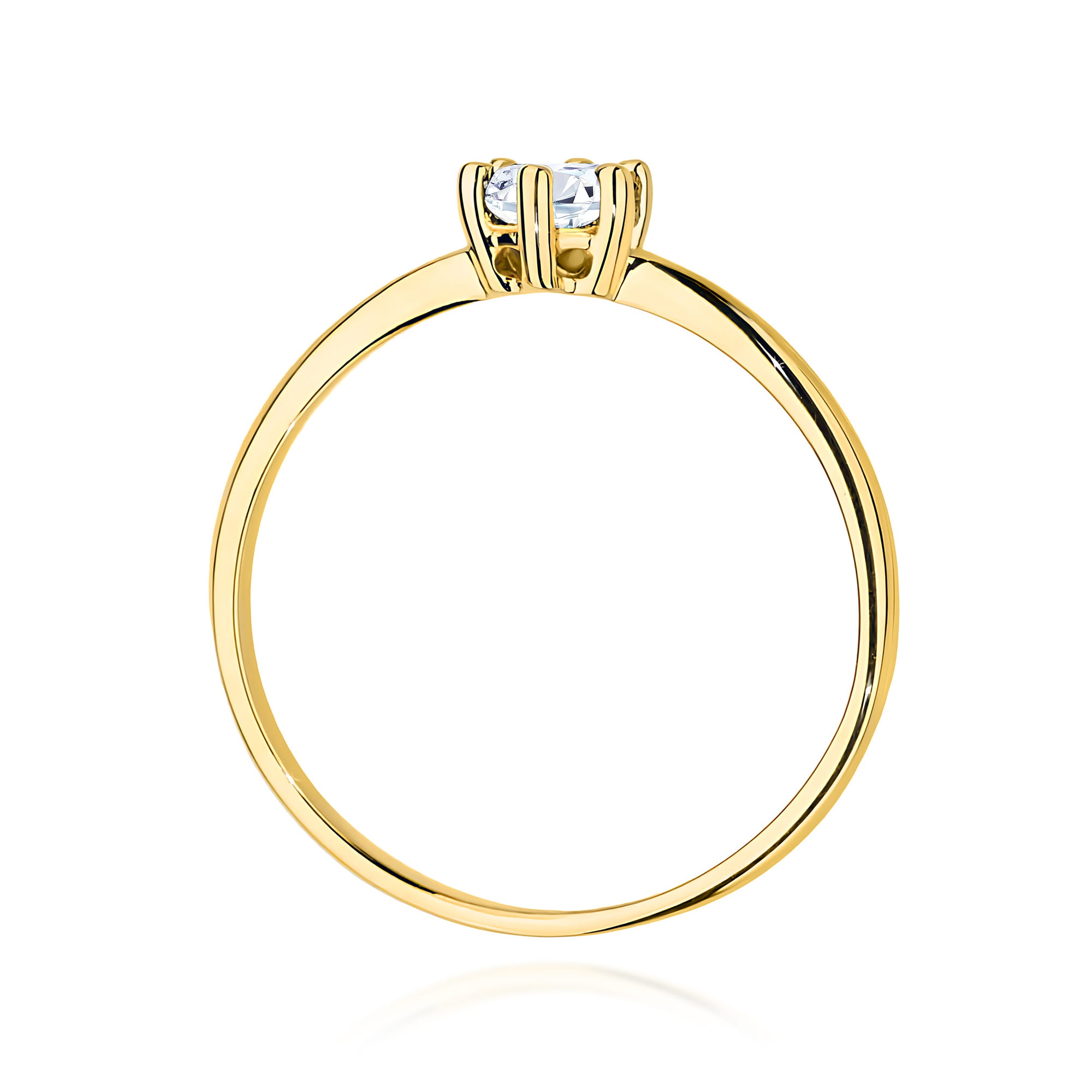 Pierścionek Diament 0,30ct żółte złoto - obrazek 3