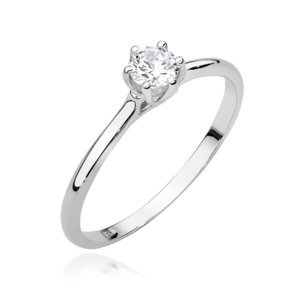 Pierścionek Diament 0,20ct białe złoto