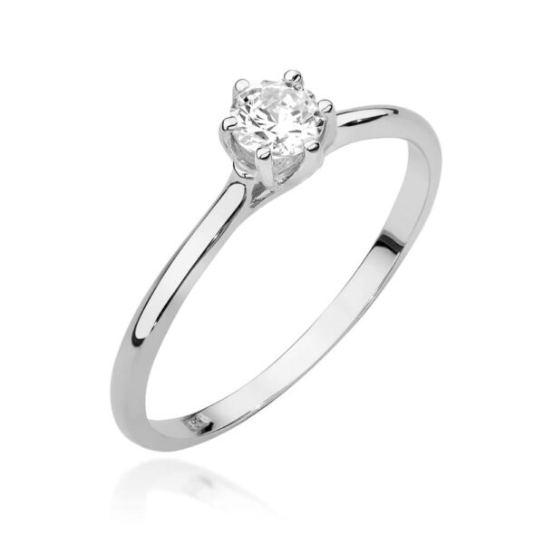 Pierścionek Diament 0,25ct białe złoto