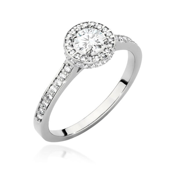 Pierścionek Diament 0,40ct białe złoto