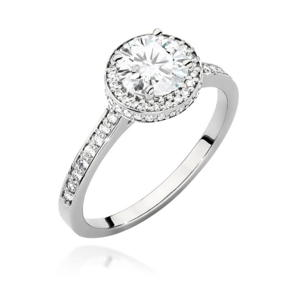 Pierścionek Diament 1,00ct białe złoto