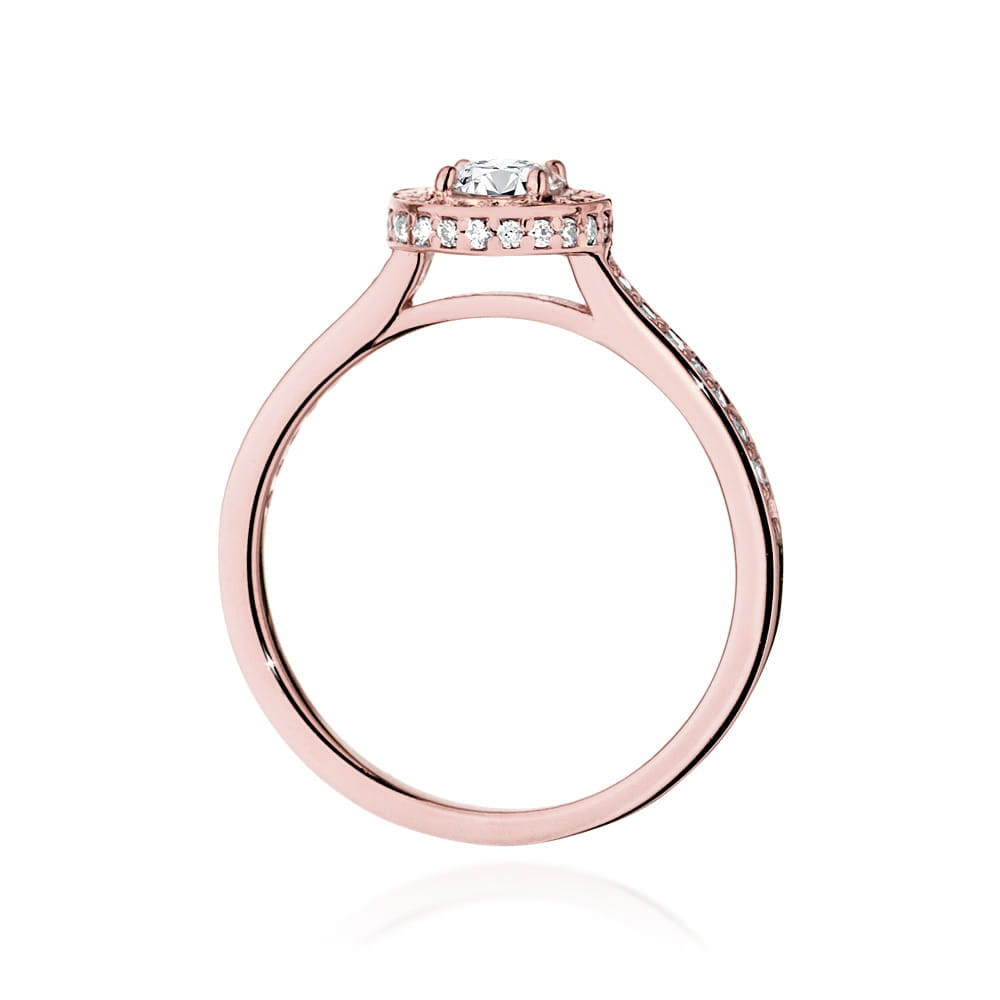 Pierścionek Diament 0,50ct różowe złoto - obrazek 3