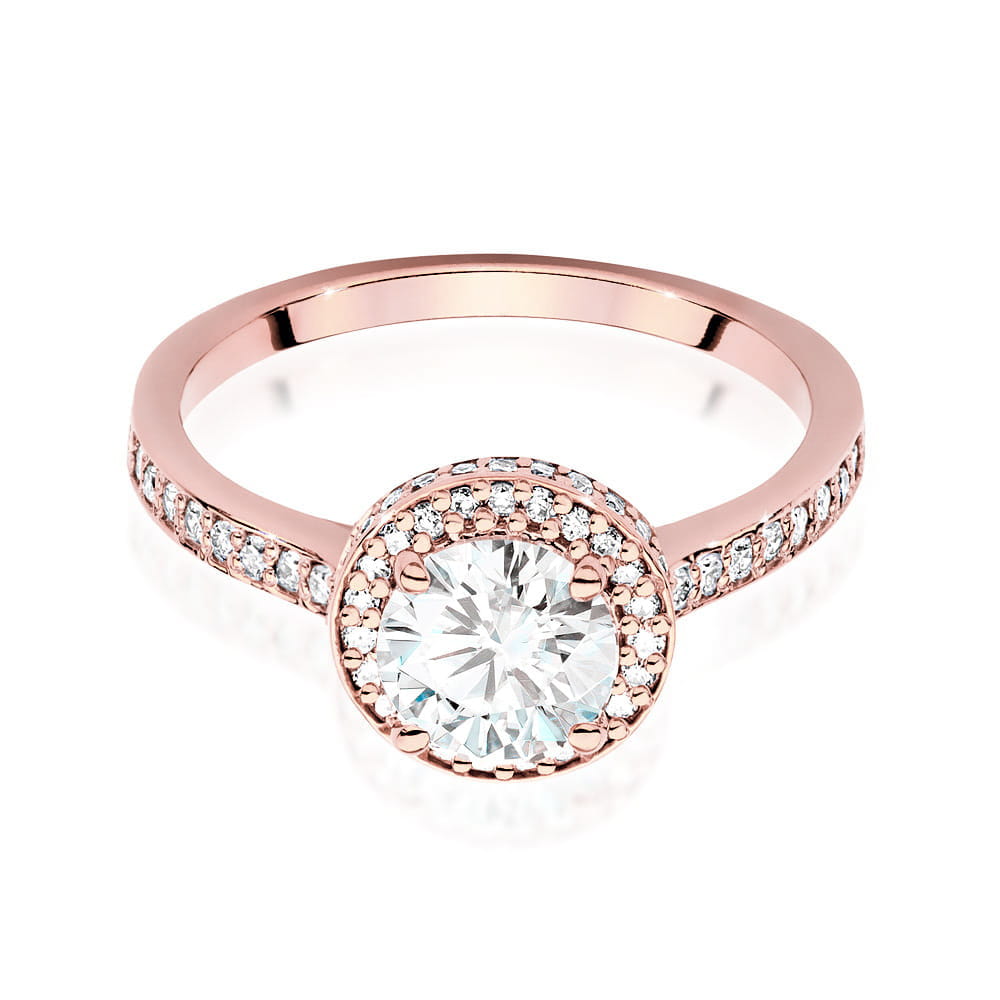 Pierścionek Diament 1,00ct różowe złoto - obrazek 2