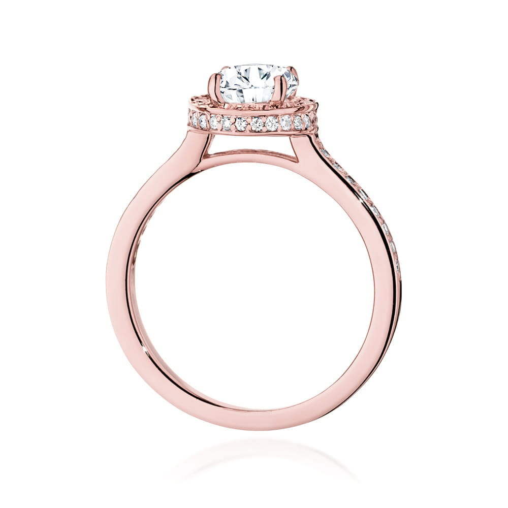 Pierścionek Diament 1,00ct różowe złoto - obrazek 3