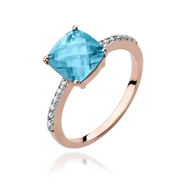 Pierścionek Topaz Swiss 2,00ct różowe złoto