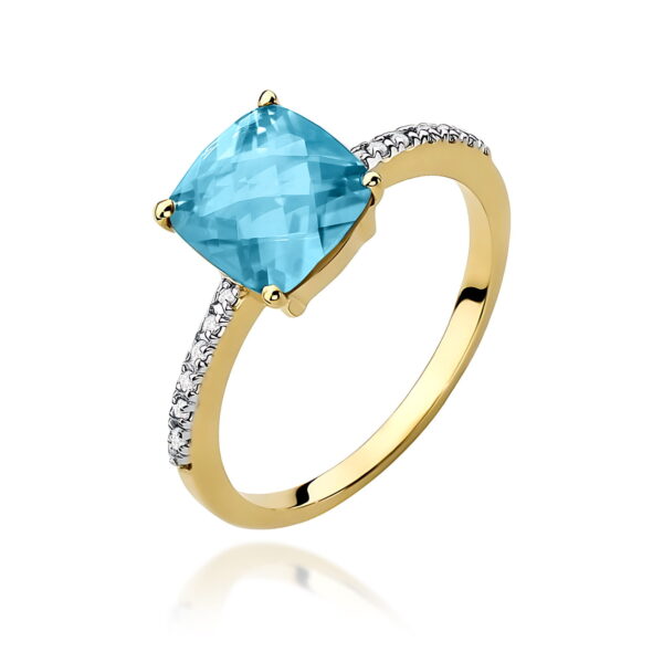 Pierścionek Topaz Swiss 2,00ct żółte złoto