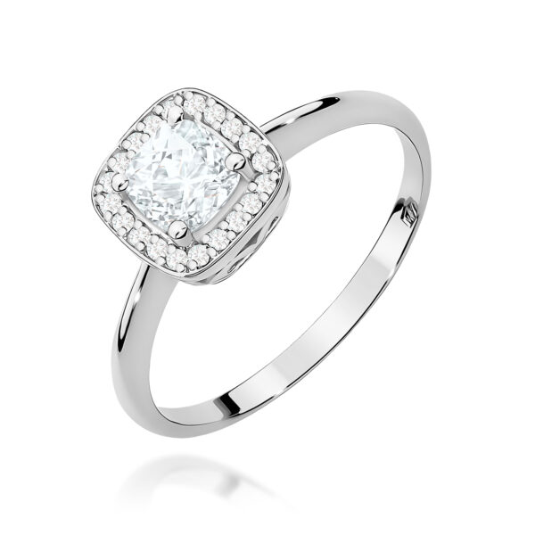 Pierścionek Biały Szafir 0,70ct białe złoto