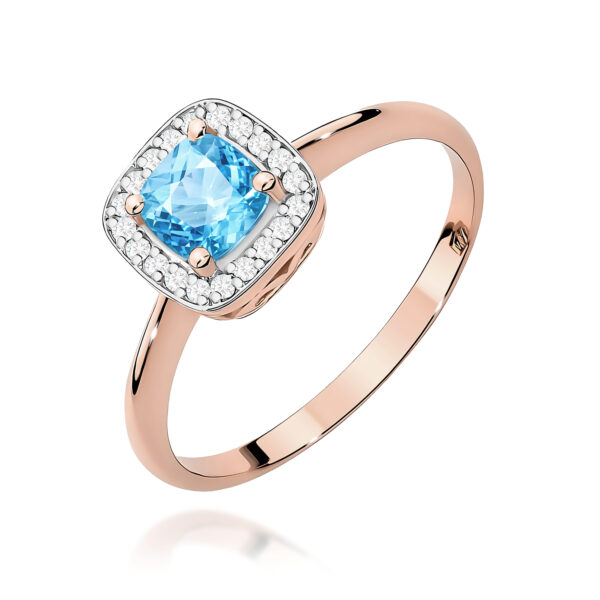 Pierścionek Topaz Swiss 0,70ct różowe złoto