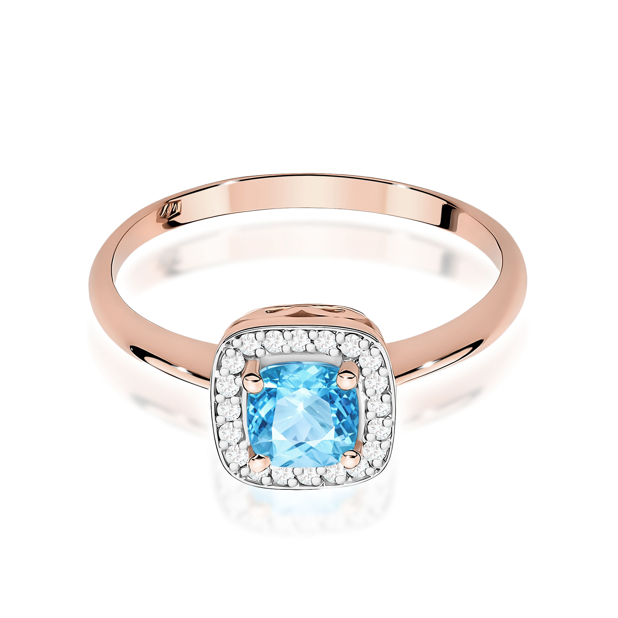 Pierścionek Topaz Swiss 0,70ct różowe złoto - obrazek 2