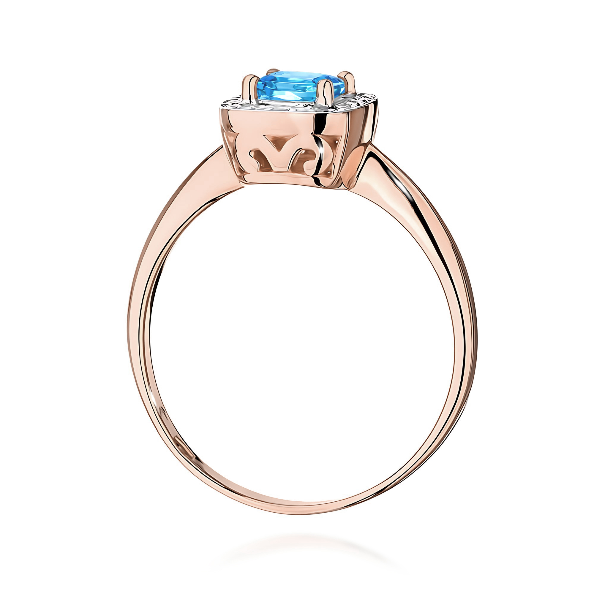 Pierścionek Topaz Swiss 0,70ct różowe złoto - obrazek 3