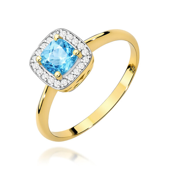 Pierścionek Topaz Swiss 0,70ct żółte złoto