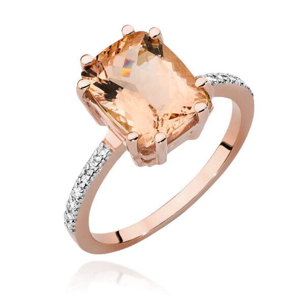Pierścionek Morganit 2,80ct różowe złoto