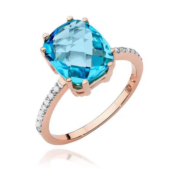 Pierścionek Topaz Swiss 3,00ct różowe złoto