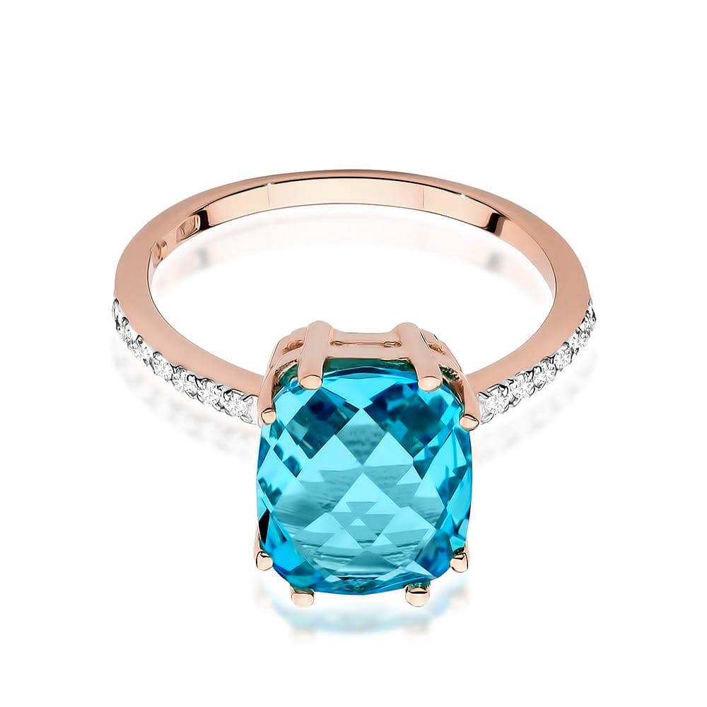 Pierścionek Topaz Swiss 3,00ct różowe złoto - obrazek 2