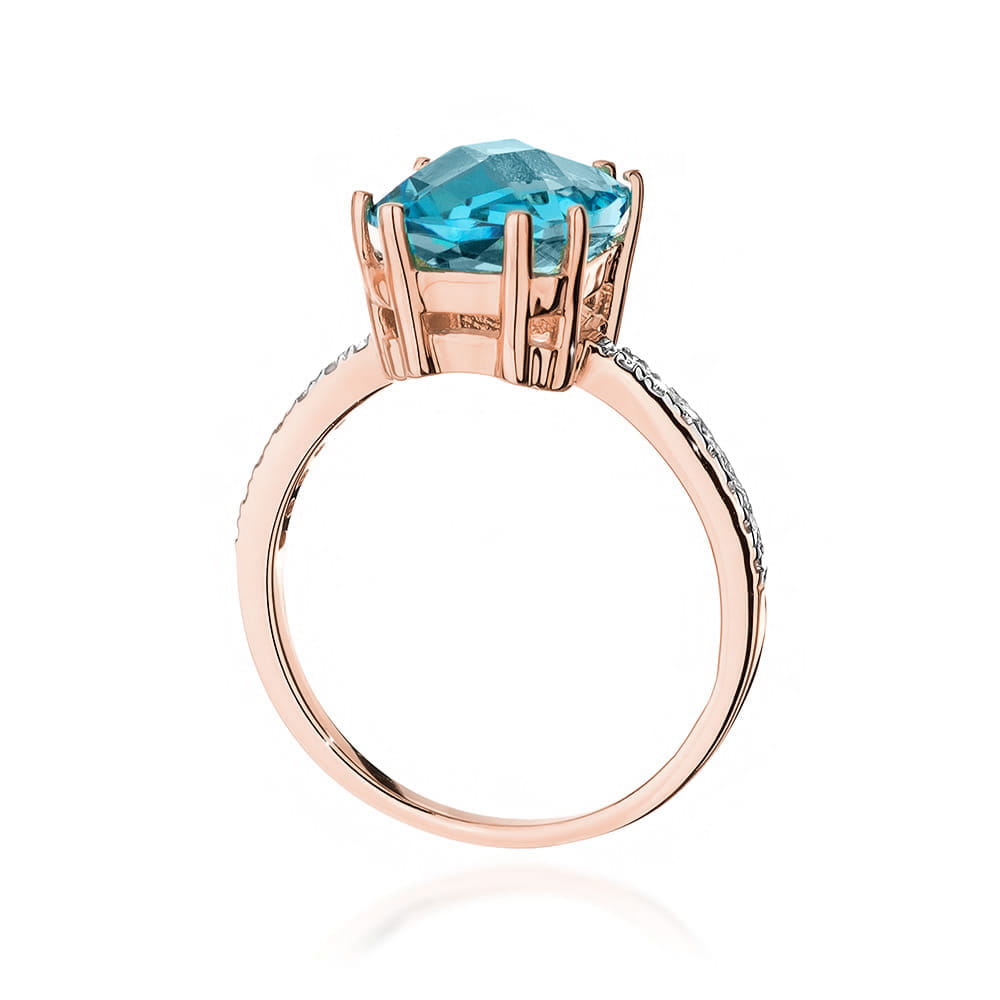 Pierścionek Topaz Swiss 3,00ct różowe złoto - obrazek 3