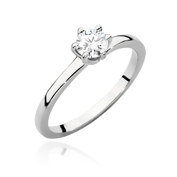 Pierścionek Diament 0,40ct białe złoto