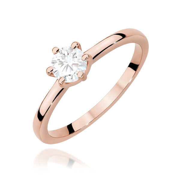 Pierścionek Diament 0,50ct różowe złoto