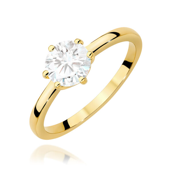 Pierścionek Diament 1,00ct żółte złoto