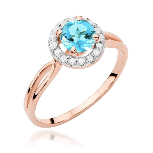 Pierścionek Topaz Swiss 0,80ct różowe złoto