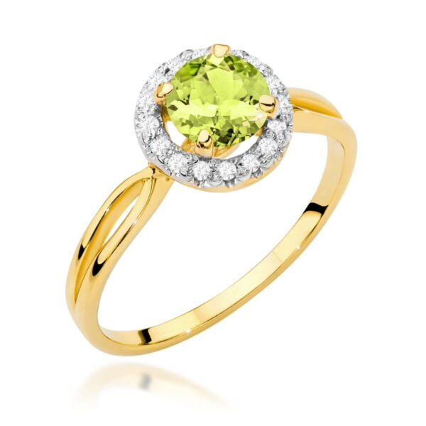Pierścionek Oliwin 0,90ct żółte złoto