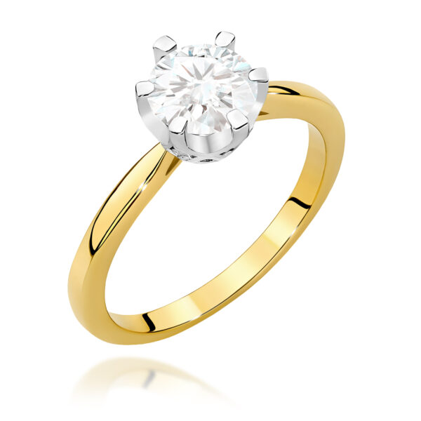 Pierścionek Diament 1,00ct żółte złoto