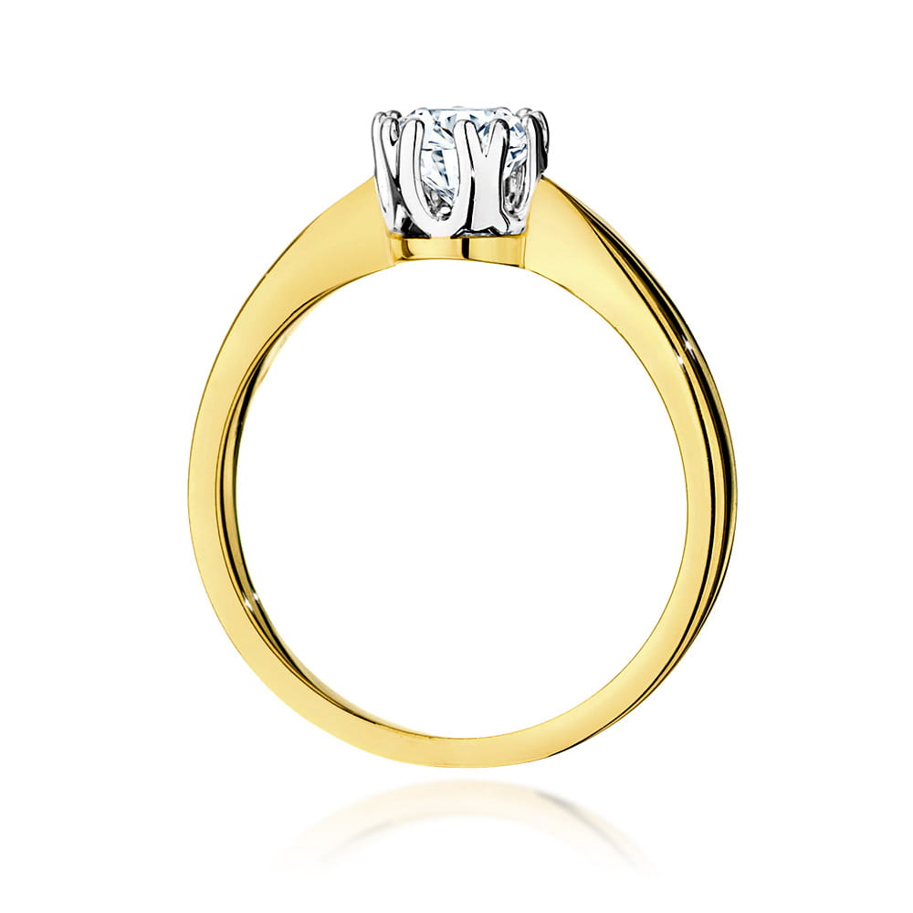 Pierścionek Diament 0,50ct żółte złoto - obrazek 3