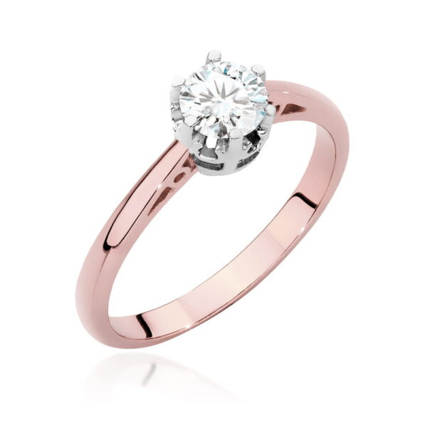 Pierścionek Diament 0,50ct różowe złoto