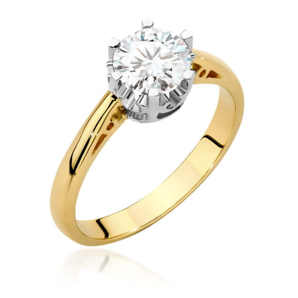 Pierścionek Diament 1,00ct Żółte złoto 375
