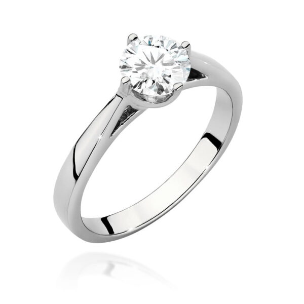 Pierścionek Diament 0,70ct białe złoto