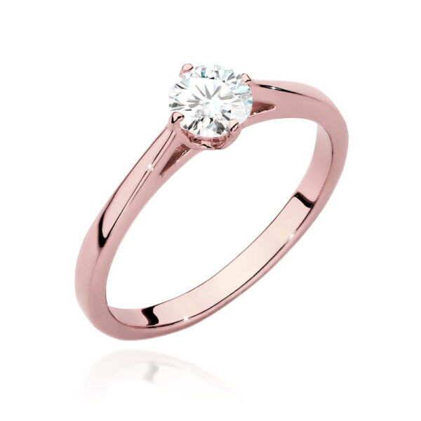 Pierścionek Diament 0,40ct różowe złoto