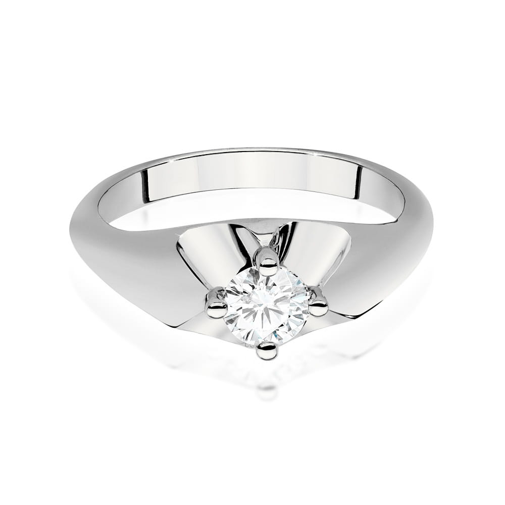 Pierścionek Diament 0,40ct białe złoto - obrazek 2