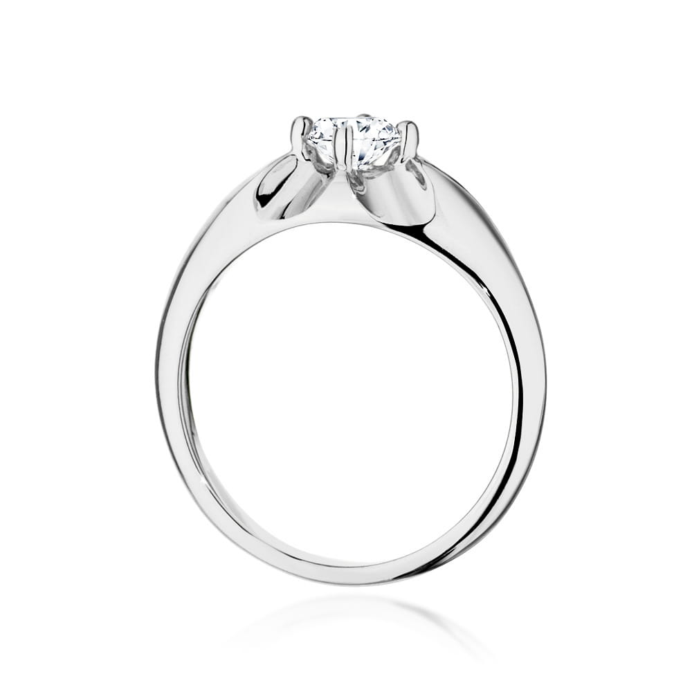 Pierścionek Diament 0,40ct białe złoto - obrazek 3