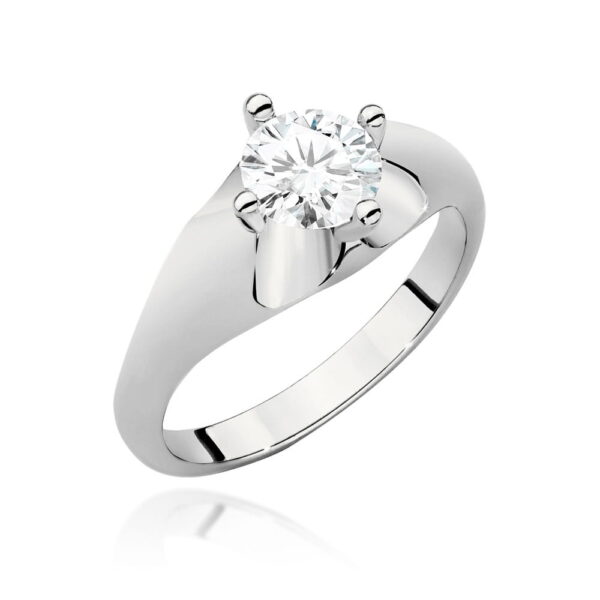 Pierścionek Diament 0,70ct białe złoto