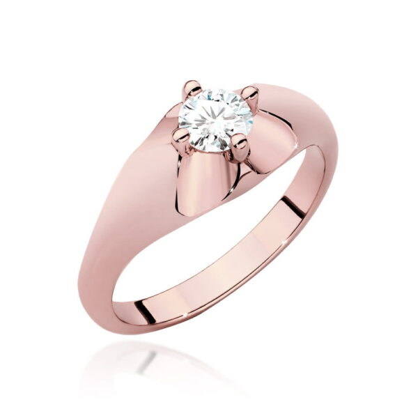Pierścionek Diament 0,40ct różowe złoto