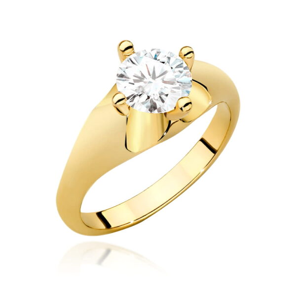 Pierścionek Diament 1,00ct żółte złoto