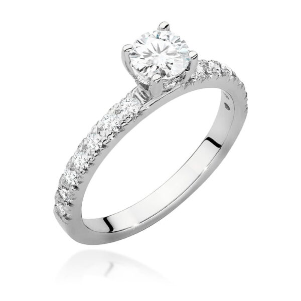 Pierścionek Diament 0,50ct białe złoto