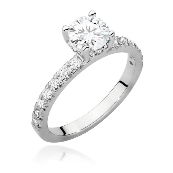 Pierścionek Diament 0,70ct białe złoto