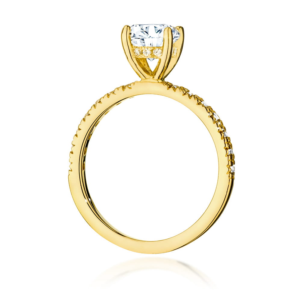 Pierścionek Diament 1,00ct żółte złoto - obrazek 3