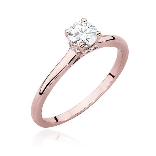 Pierścionek Diament 0,40ct różowe złoto