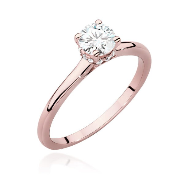 Pierścionek Diament 0,50ct różowe złoto