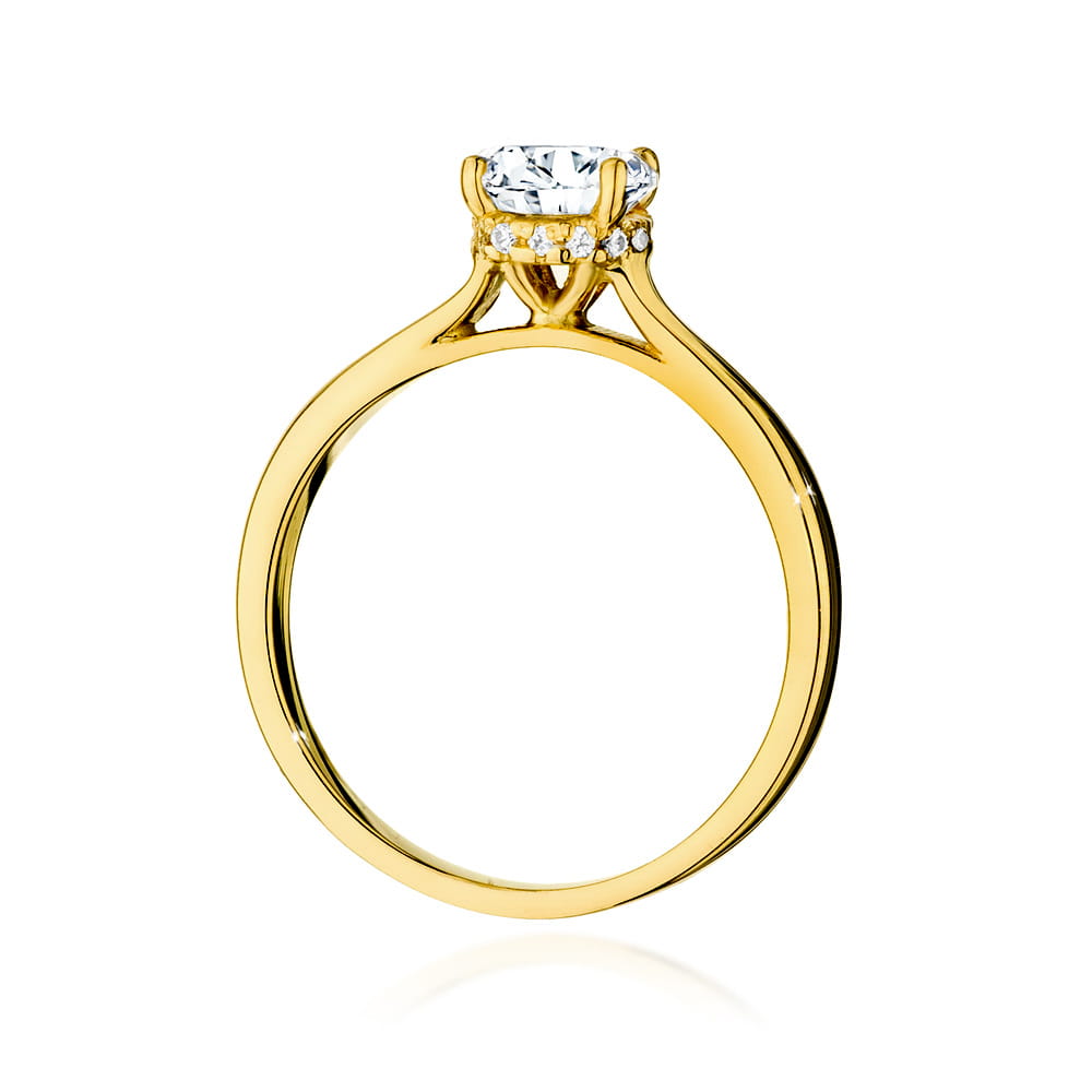 Pierścionek Diament 1,00ct żółte złoto - obrazek 3